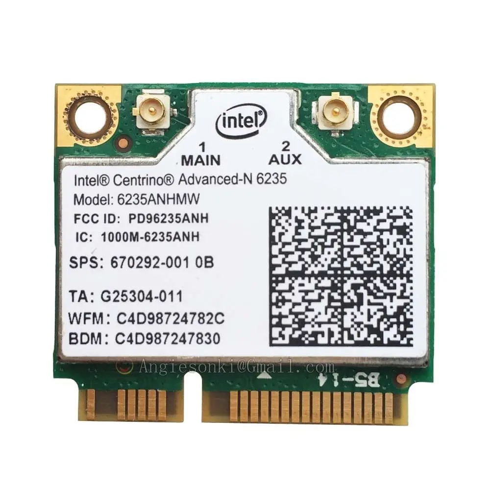 6235ANHMW SPS 670292 001 6235AN + BLUETOOTH 4 0 PCIE 802.11agn 300 Мбит/с 2 4G/5 ГГц Wifi карта для COMPAQ WIRELESS N 6235 hp|5ghz