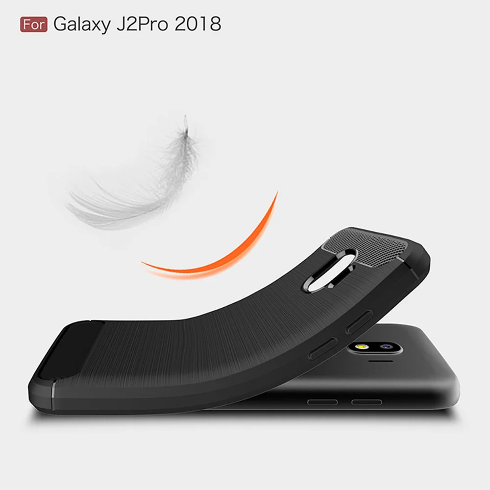 Мягкий чехол из углеродного волокна для Samsung Galaxy J2 Pro 2018 чехлы телефонов J250F ZGAR |