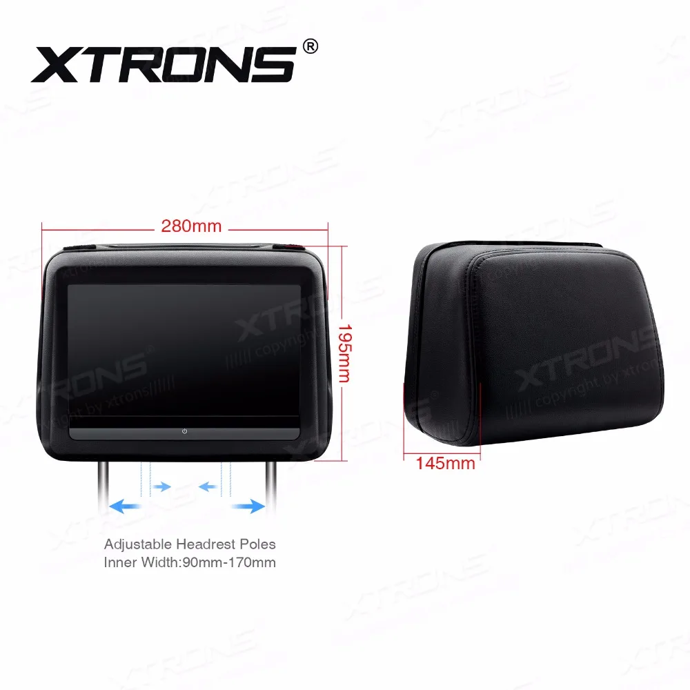 XTRONS монитор 10 1 &quotHD цифровой экран сенсорный кожаный чехол автомобильный