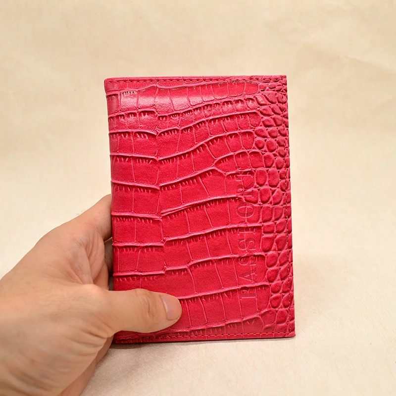 Повседневная Обложка для паспорта с крокодиловым узором женщин и девочек