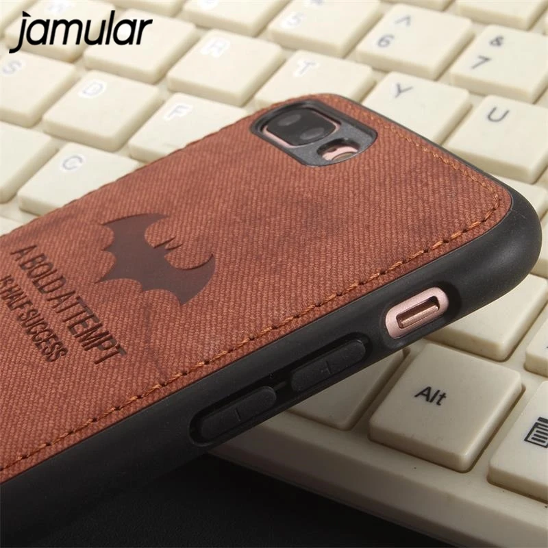 JAMULAR Batman Cloth Phone Cases For iPhone X 10 XS MAX XR 7 8 6 6s Plus Ultra Thin Soft Silicone Back Cover Shell |