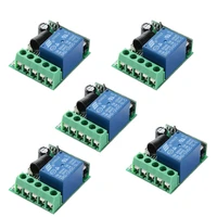 5pcs dc12v 1 channel relay module wireless remote control switch controller receiver for ev1527 code universal 433mhz rf