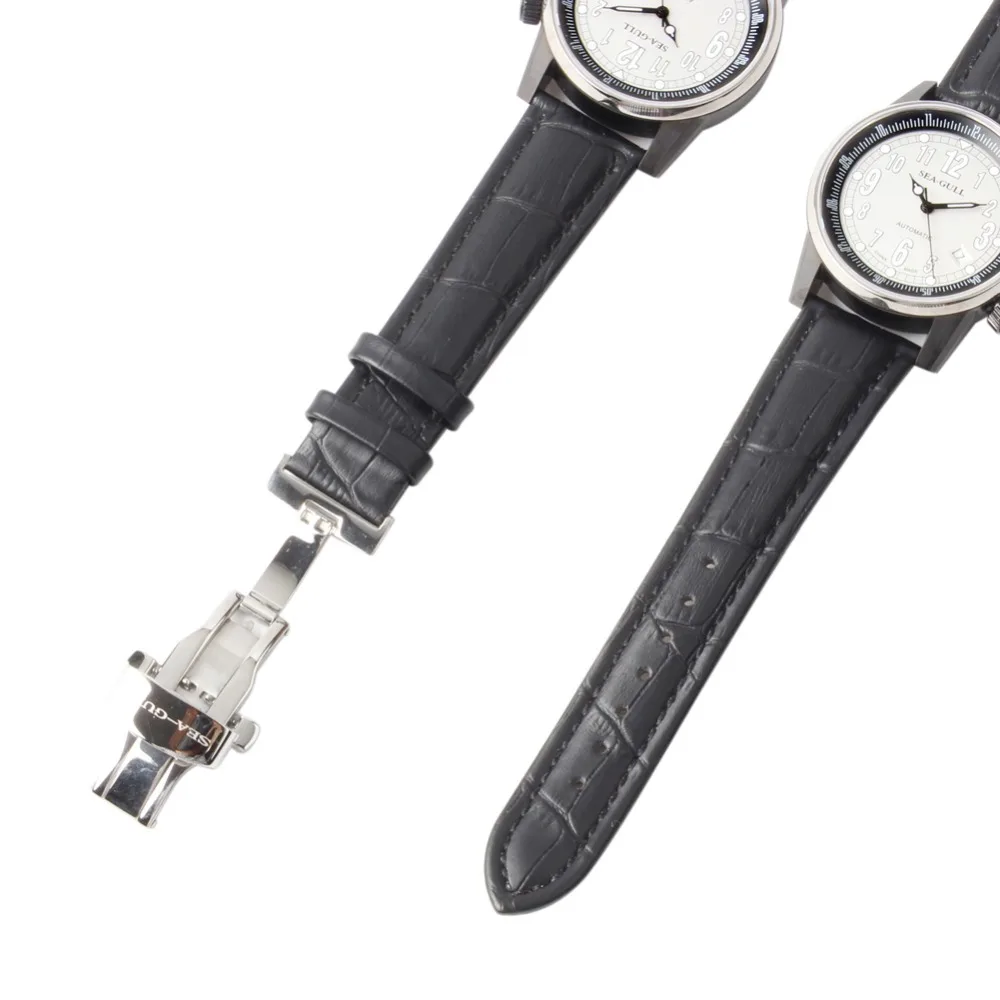 Seagull Dual Time Zone светящиеся стрелки механические часы с кристаллами сапфир