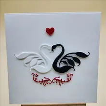 Металлические режущие штампы Лебедь поздравительные открытки