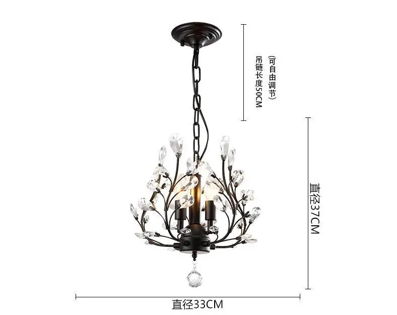 Современные хрустальные подвесные светильники Красивое железо Столовая свет
