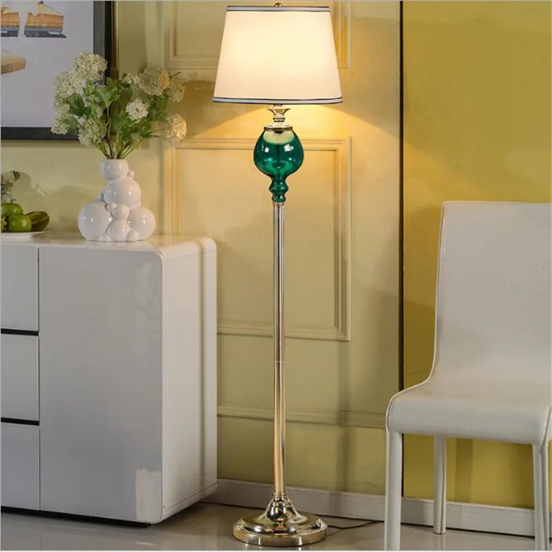 Средиземноморский Морской голубой кристалл стеклянная ткань Led E27 Торшер для