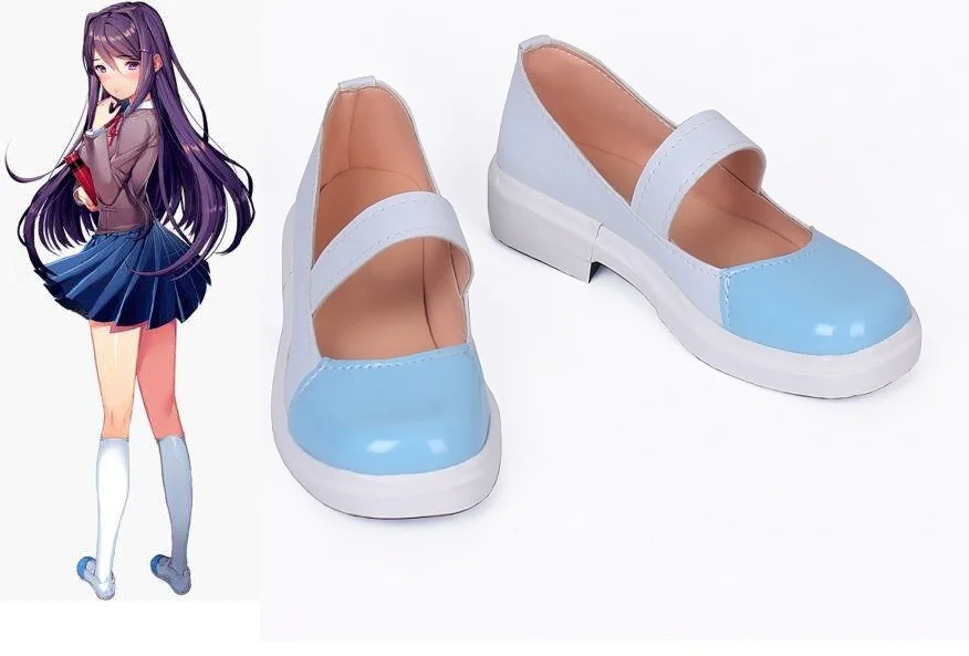 Игровая обувь для косплея DDLC Doki Literature Club Sayori Yuri Natsuki школьной униформы
