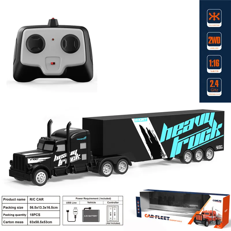 COMEAN RB1901 1/16 2.4G 15km/h 4CH 2WD Mini Rc Car Simulated Tractor Transport Vehicle RTR Model Vehicle Toy High Speed RC Car