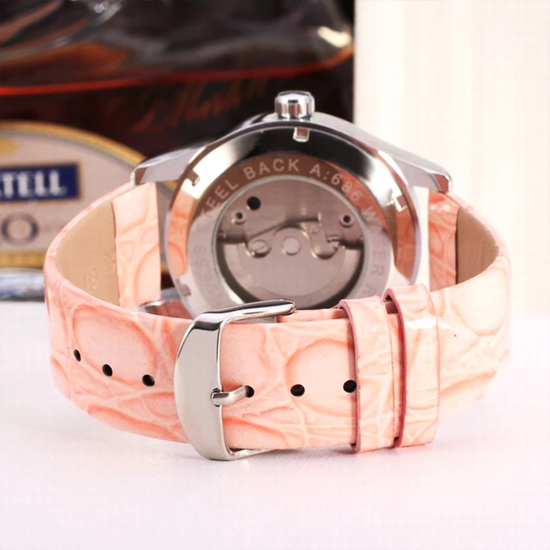 FORSINING часы для мужчин из натуральной кожи автоматические механические женщин