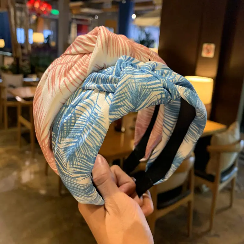 Новинка 2019 повязка для волос в виде листьев пальмы тропический пляж праздничный