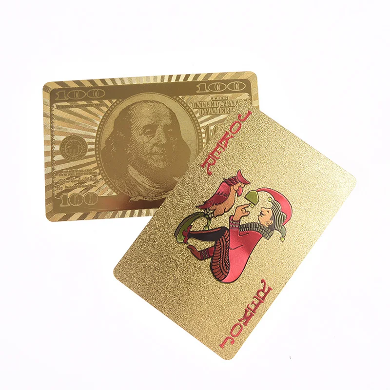 

Hot Sale Stylish Practical Artistic Gold and silver Plated Poker Playing Card Black Box Case For Present Gift