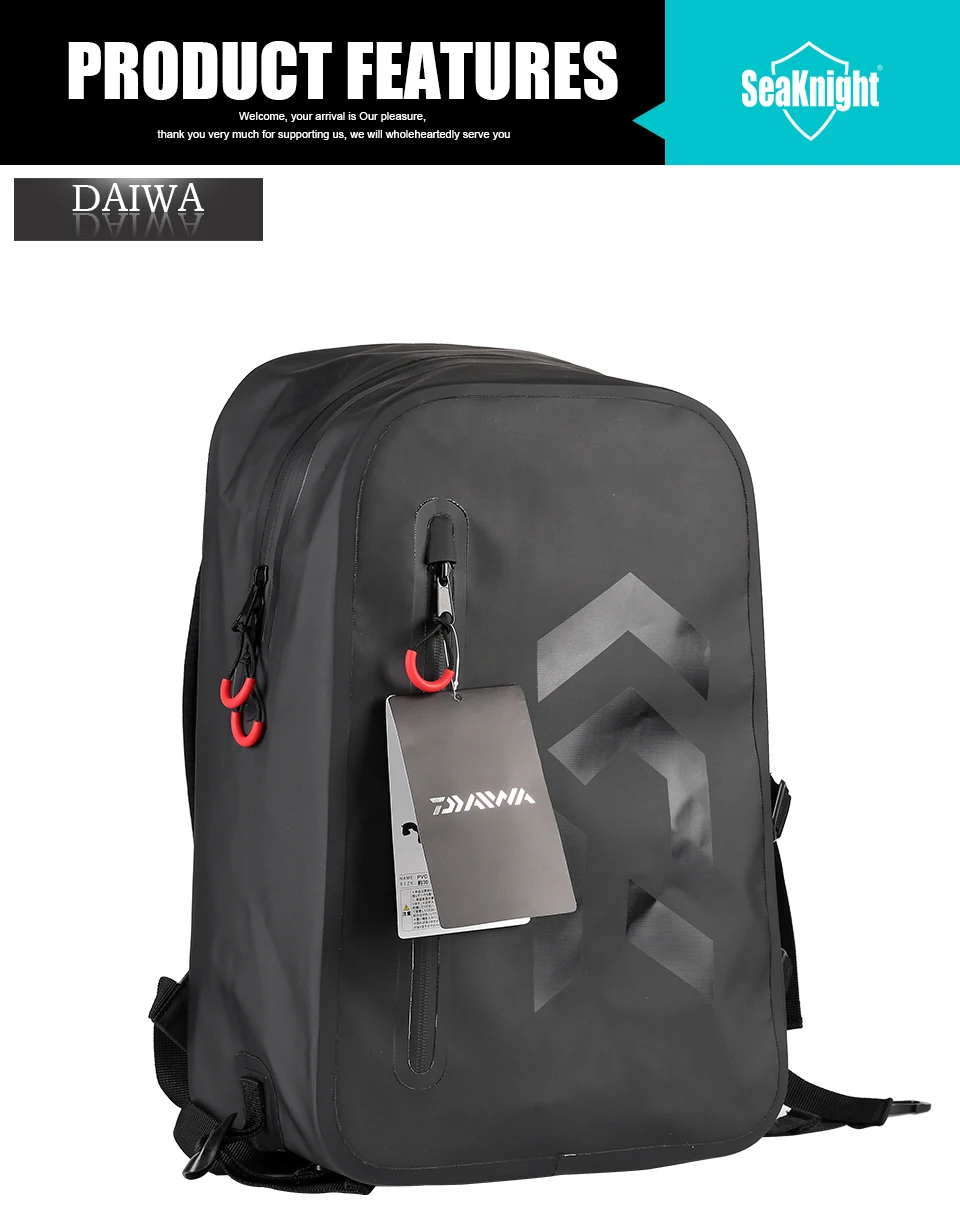 DAIWA WP DAYPACK 15(C) Fishing Bag Waterproof TPU Bag Multifunctional Outdoor Sport Bag Fishing Tackle Bag Blue