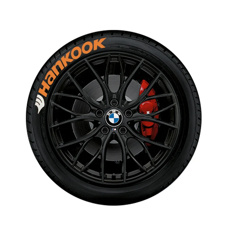 orange 4 set Автомобильный тюнинг, Универсальный 3D логотип, наклейка на колесо шины, авто стиль мотоцикла, на заказ, забавное Спортивное украшение, наклейки - Название цвета: orange 4 set