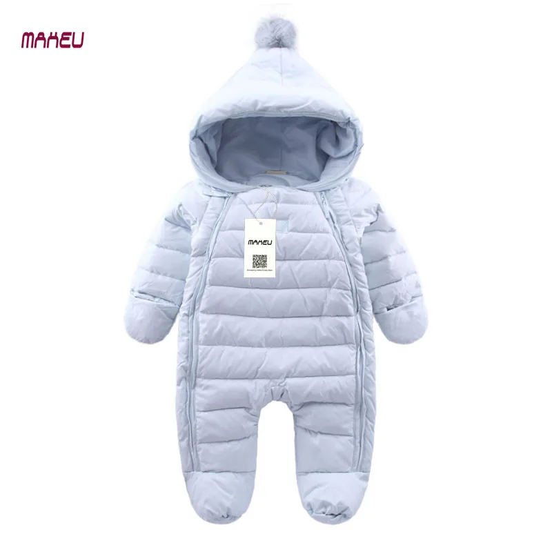 Детский комбинезон для новорожденного мальчиков и девочек толстый теплый зимний