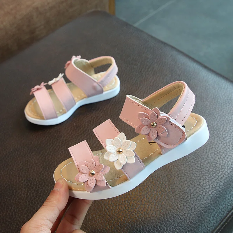 

Girls Sandals Princess Shoes Summer Children's Beach Shoes Baby Shoes Roman Shoes