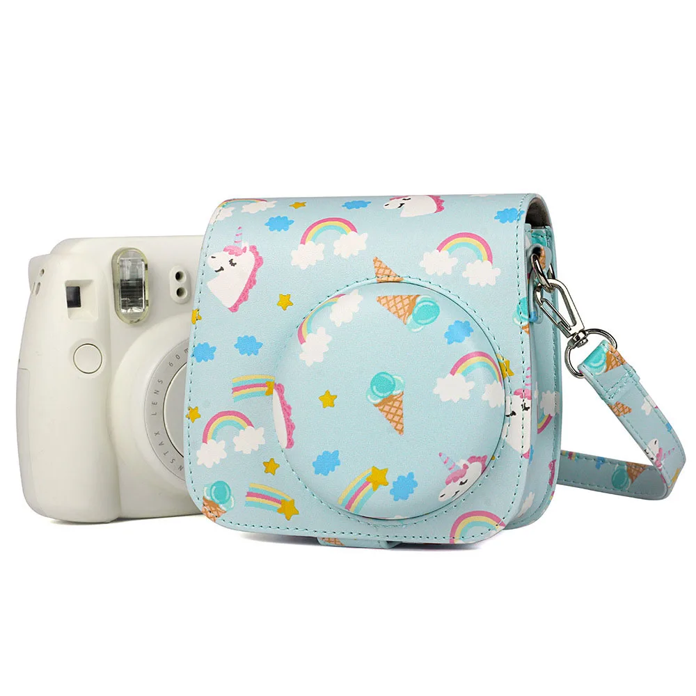 Пленка FUJIFILM Mini8/8 +/9 Rainbow INS из искусственной кожи сумка для камеры Instax с единорогом
