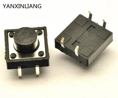 

100PCS DIP 4pins Tactile Push Button Switch 12X12X4.3 mm 12*12*4.3MM