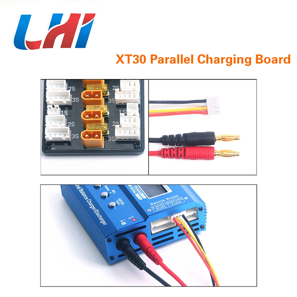 XT30 параллельная зарядная плата для 1S 2S 3S LiPo батареи совместимы с JST-PH 2 0 JST разъём