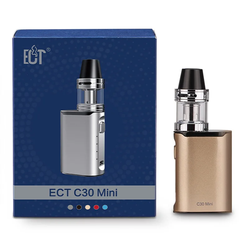 Оригинальный ECT бокс мод для электронных сигарет C30 mini аккумулятор с атомайзером