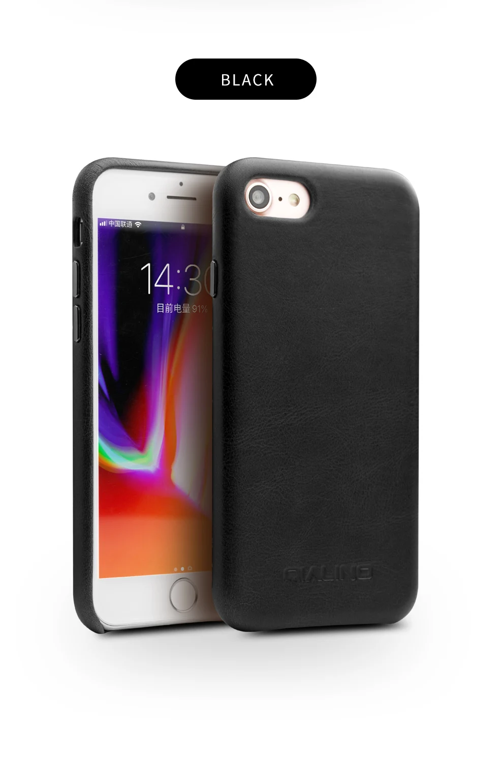 QIALINO Бизнес Натуральная кожа задняя крышка для iPhone 8 Plus ультра тонкий ручной работы чехол для телефона для iPhone 8 для 4,7/5,5 дюймов