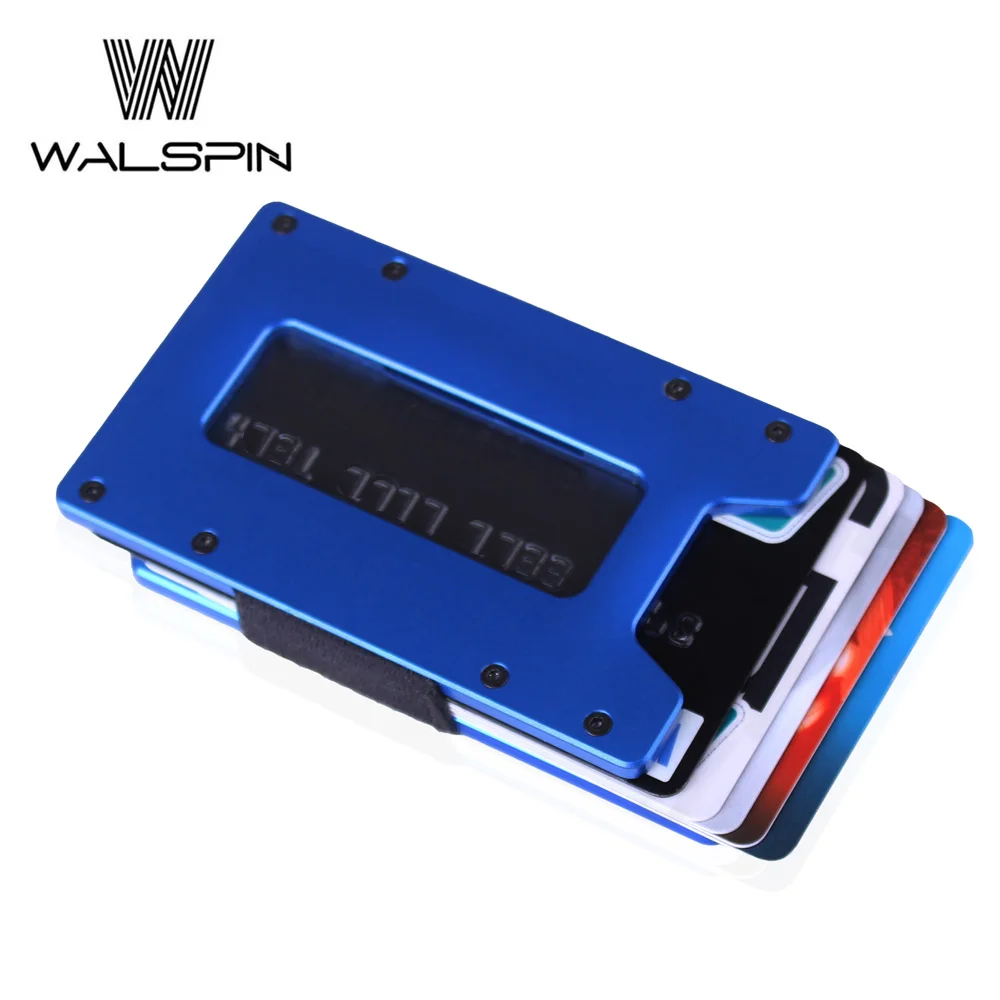 Aluminum Minimalist Wallet for Male &amp Female Slim Metal Front Pocket Key Coin Cash Purse RFID Blocking Drop Shipping | Багаж и сумки