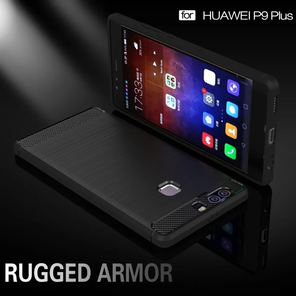 P9 Lite чехол для телефона Huawei Plus / P8 матовая текстура из волокна ТПУ прочный