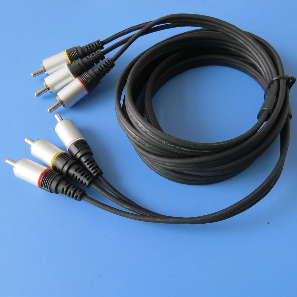 1 50 метровый тройной 3 RCA штекер PHONO для подключения Аудио Композитный видео AV
