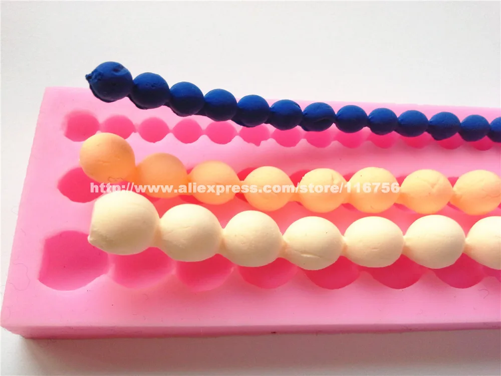 Бесплатная доставка жемчужное ожерелье силиконовая форма для украшения торта