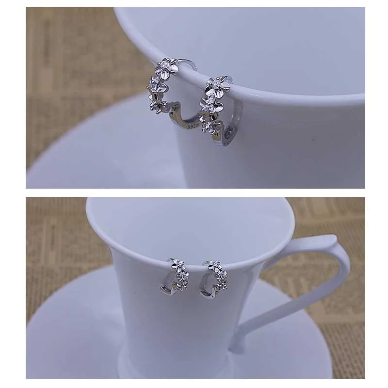 Женские серьги-гвоздики в виде цветка камелии | Украшения и аксессуары