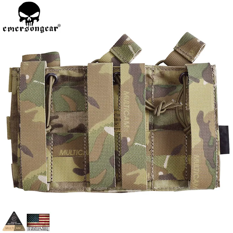 EMERSONGEAR тройной Открытый Топ маг Чехол тактический модульный журнал MOLLE Чехол для охоты Wargame военный Мультикам EM6355
