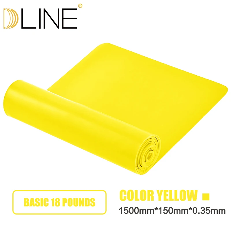 1.5M-Yellow 1,5 м эластичная лента для пилатеса для фитнеса, резинки, растягивающийся пояс для йоги, растягивающийся пояс для занятий в тренажерном зале - Цвет: 1.5M-Yellow