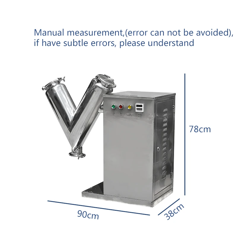 

Shipping by sea 220V/110V New V Type Powder Mixer Mixing Machine 5.6L VH-14 Mixing speed 20r/min Single-arm raw material mixer