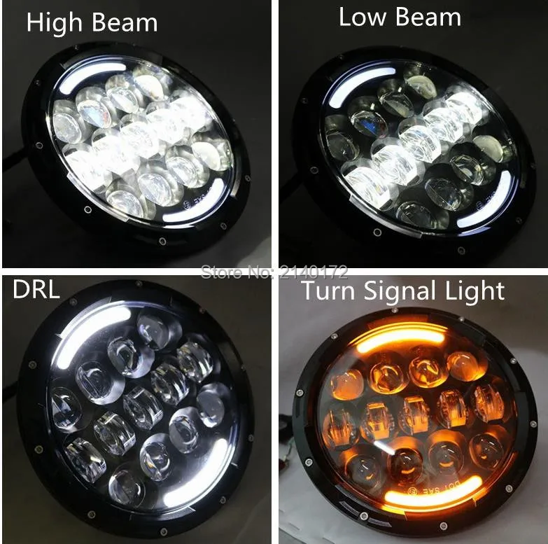 Новейший дизайн 105 Вт 7 дюймовый круглые светодиодные фары для джипа Wrangler JK