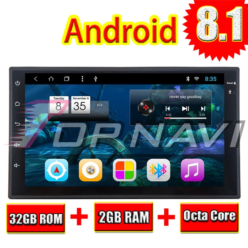Автонавигация Magnitol универсальная 7 ''Android 8 1 Topnavi медиацентр MP3 HD емкостный