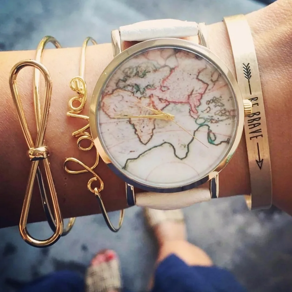 3 шт./компл. Ретро стиль пустотелый бант буквы стрелы регулируемый браслет набор