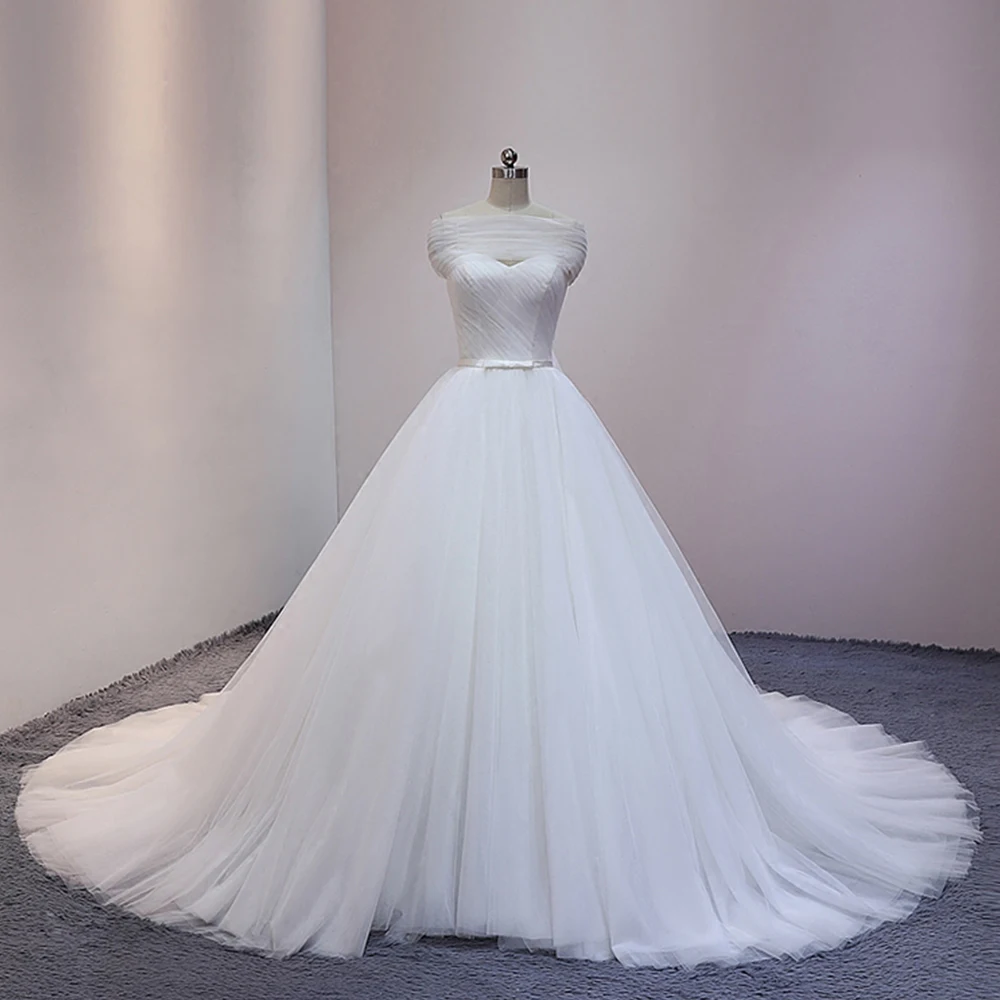 Новое поступление плиссированное платье с бантом а силуэта шалью Vestido Novia милое