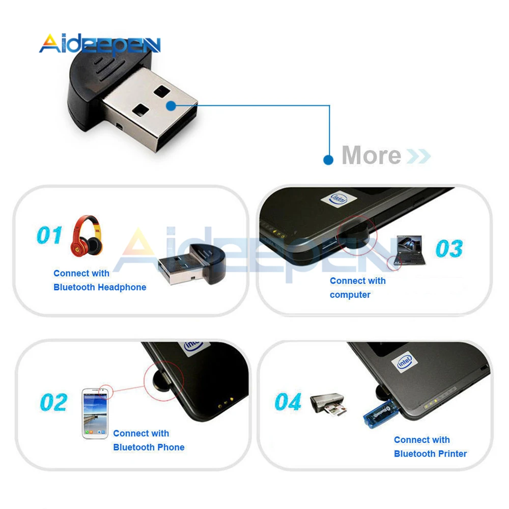 Мини USB Bluetooth адаптер V 2.0 беспроводной ключ V2.0 EDR для ноутбука ПК Win 7/8/XP Vista |