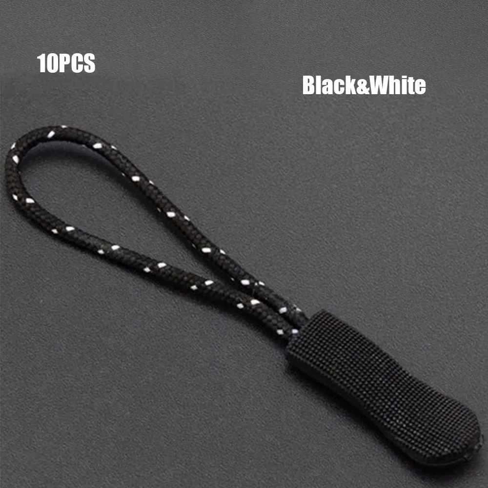 Black White 10 шт., зажим для пакетов на молнии с пряжкой, сменный зажим на молнии, дорожная сумка с сломанной пряжкой, чемодан, палатка, рюкзак, инструменты для активного отдыха - Цвет: Black White