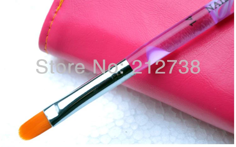 10 компл./лот 7 шт. УФ гель акриловая кисть для ногтей Набор творчества плоская