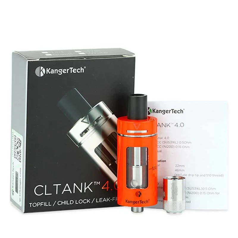 Оригинальный бак Kangertech CLTANK атомайзер 4 мл диаметр 22 мм для вейпа без протечек |