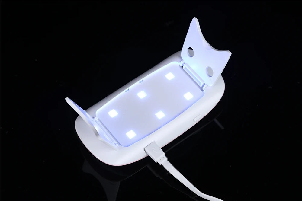 Новинка мини лампа для ногтей 6 Вт Сушилка белый светильник Светодиодный УФ usb