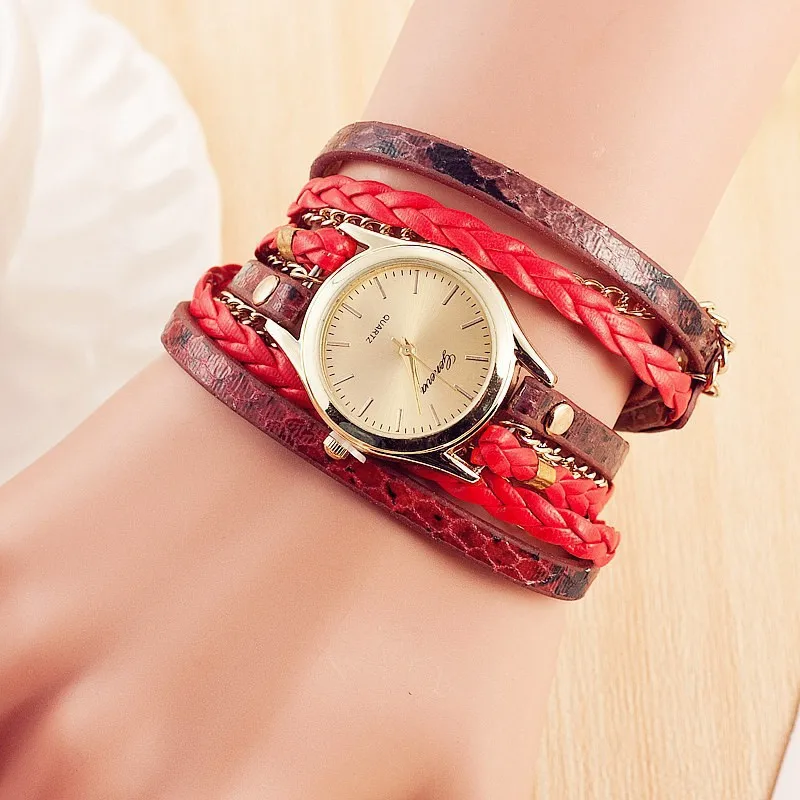 Роскошные брендовые модные женские часы-браслет ручной работы повседневные