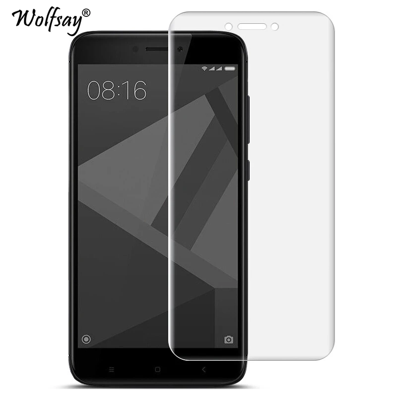2 шт защита экрана Xiaomi Redmi 4X ТПУ пленка полное покрытие защитная 4x Wolfsay не