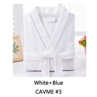 CAVME 3 CAVME Вафельный Халат, хлопковое кимоно, халат для гостиницы для женщин, семейная Мужская одежда для сна, ночная рубашка с капюшоном, v-образный вырез, размера плюс, логотип на заказ - Цвет: CAVME 3