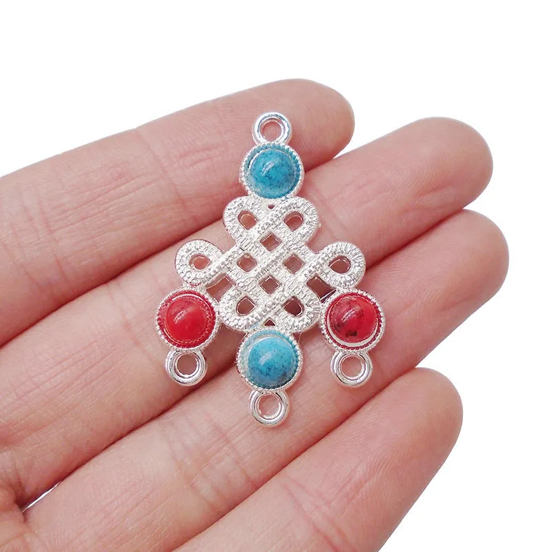 10 x китайские узелковые серьги люстры коннекторы подвески для ожерелья фурнитура