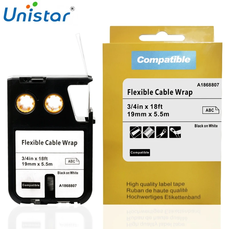 Универсальные этикетки Unistar 1868807 совместимые с производителями Этикеток DYMO XTL 19