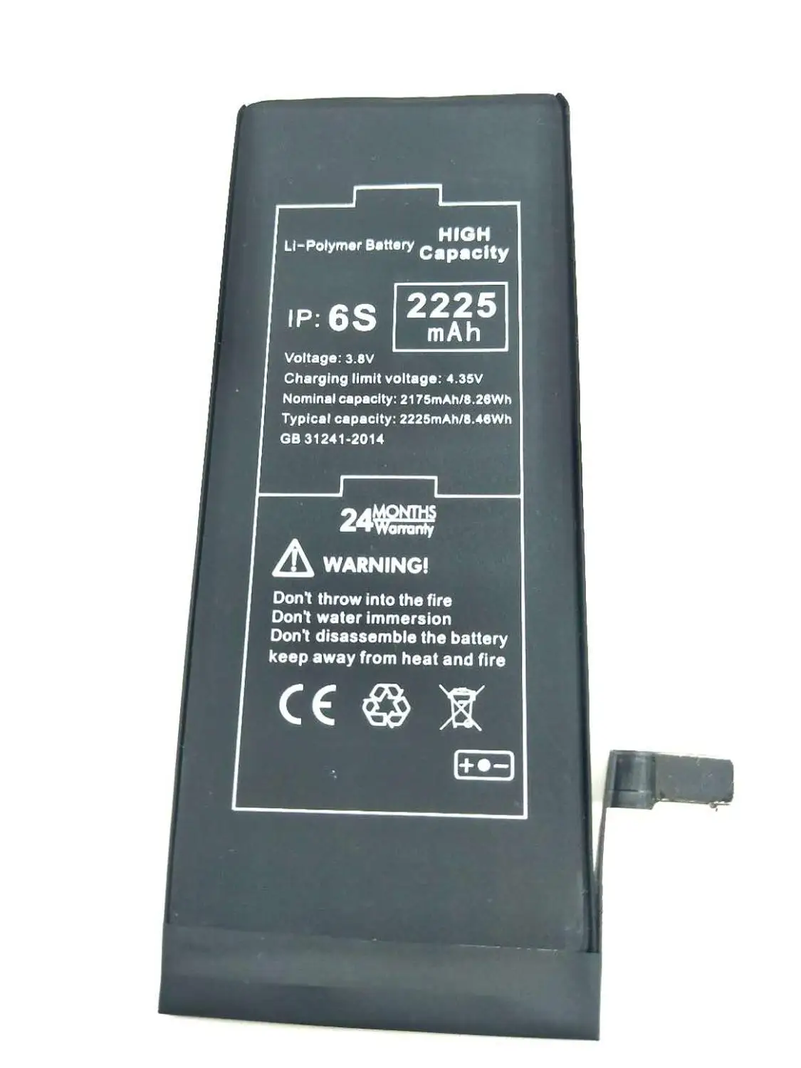 1pcs Применим к оригинальному мобильному телефону iPhone 6S аккумулятор перезаряжаемый аккумулятор встроенный литий-ионный аккумулятор 2225 мАч - Цвет: 1pcs