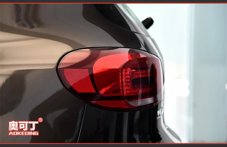 AKD Тюнинг автомобилей задние фонари для VW Tiguan задние фонари светодиодный DRL ходовые огни Противотуманные фары с ангельскими глазками задние габаритные огни