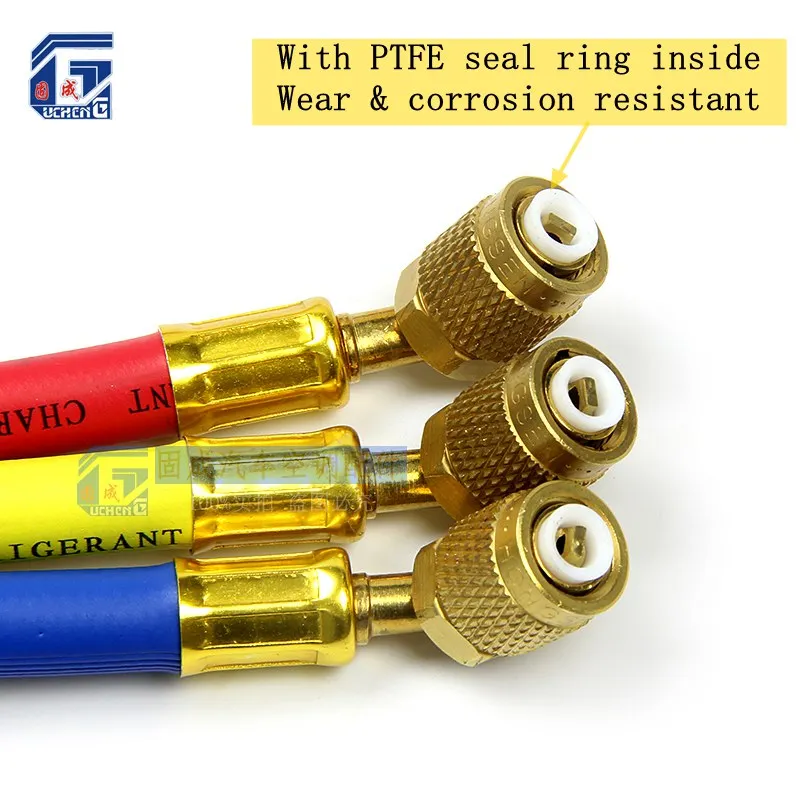 72 ''(1 8 метра) 1/4'' хладагент зарядный шланг три цвета R12 R22 R134a R502 404A для