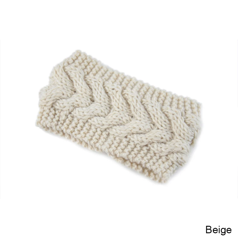 Женские зимние шапки, модные зимние вязанные шапочки Skullies Beanies, аксессуары для волос - Цвет: beige
